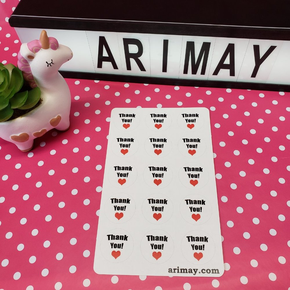 Thank You Heart Stickers!